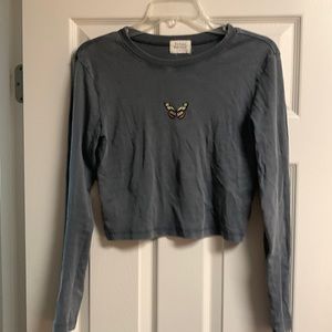 Half shirt with butterfly